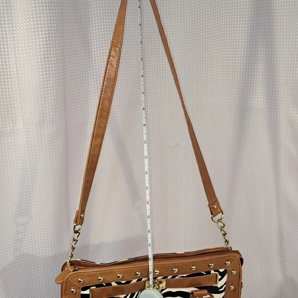 Brown and Black Zebra Print Women's Bag